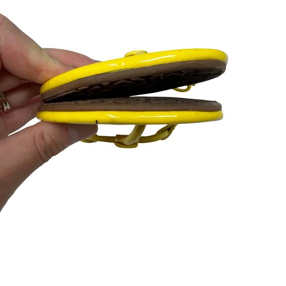 TORY BURCH Yellow Patent Leather Naplak Miller Logo Sandals Slides Flip Flops 7 - Picture 8 of 8